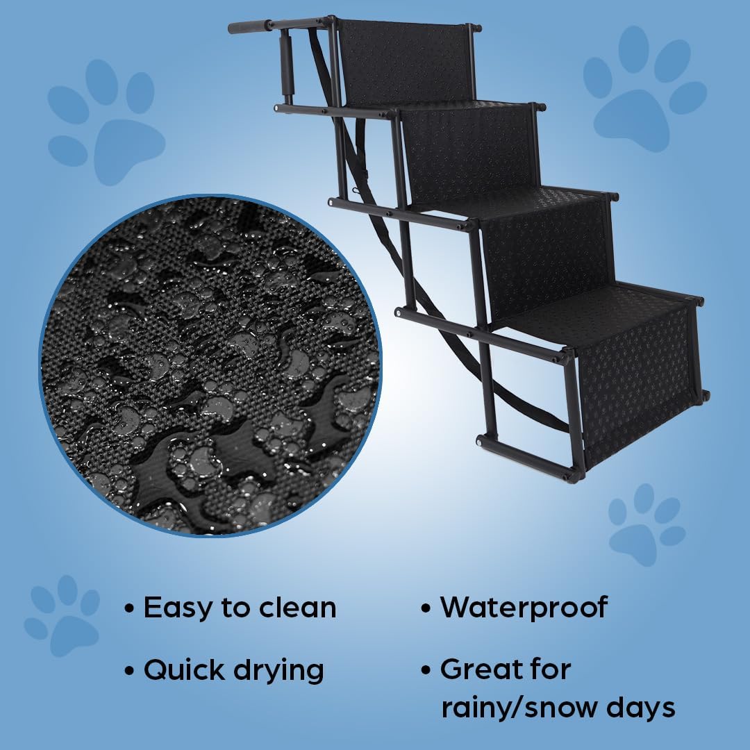 Dog Ramps for Small & Big Dogs, Lightweight Folding Pet Stairs for Truck, SUV, High Bed W97746