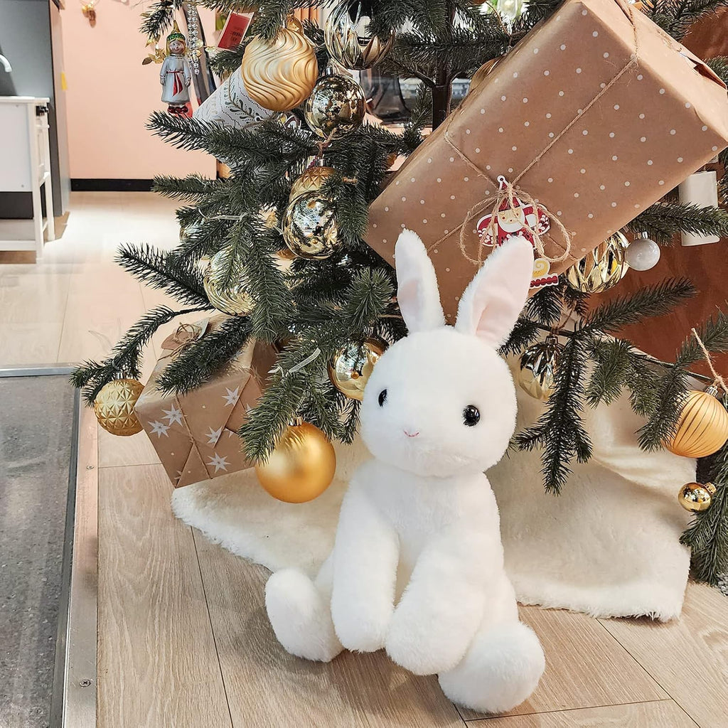 Rabbit Bunny Stuffed Animal Plush Toy with Pink Ears, Off White N27210