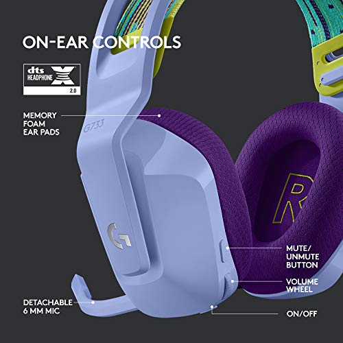 Logitech G733 Lightspeed Wireless Gaming Headset – Black, PC, PS5, PS4, Switch F9206