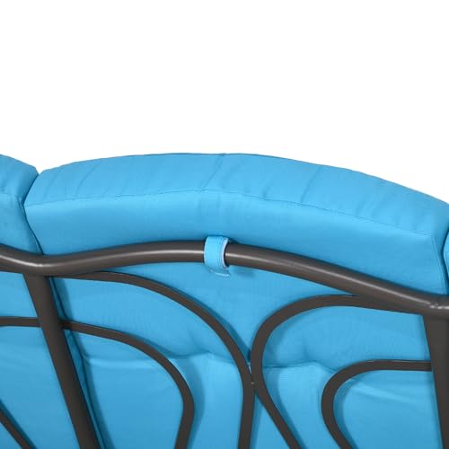 Outsunny 3-Seat Patio Swing Chair with Adjustable Canopy, Brown U4460