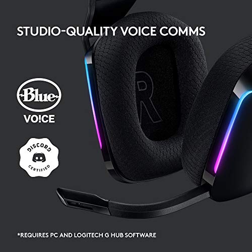 Logitech G733 Lightspeed Wireless Gaming Headset – Black, PC, PS5, PS4, Switch F9206