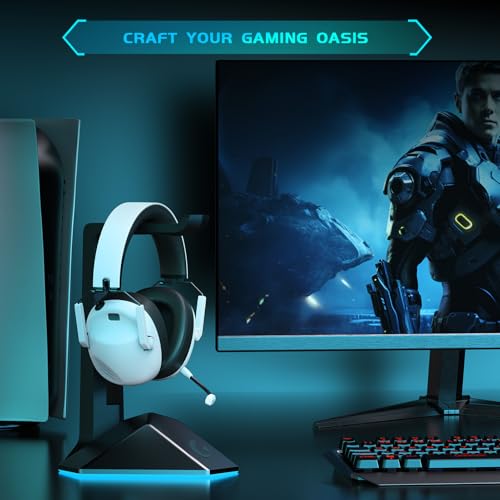 Wireless Gaming Headset with Noise Canceling Mic for PS5, PS4, PC, Switch - Black P129