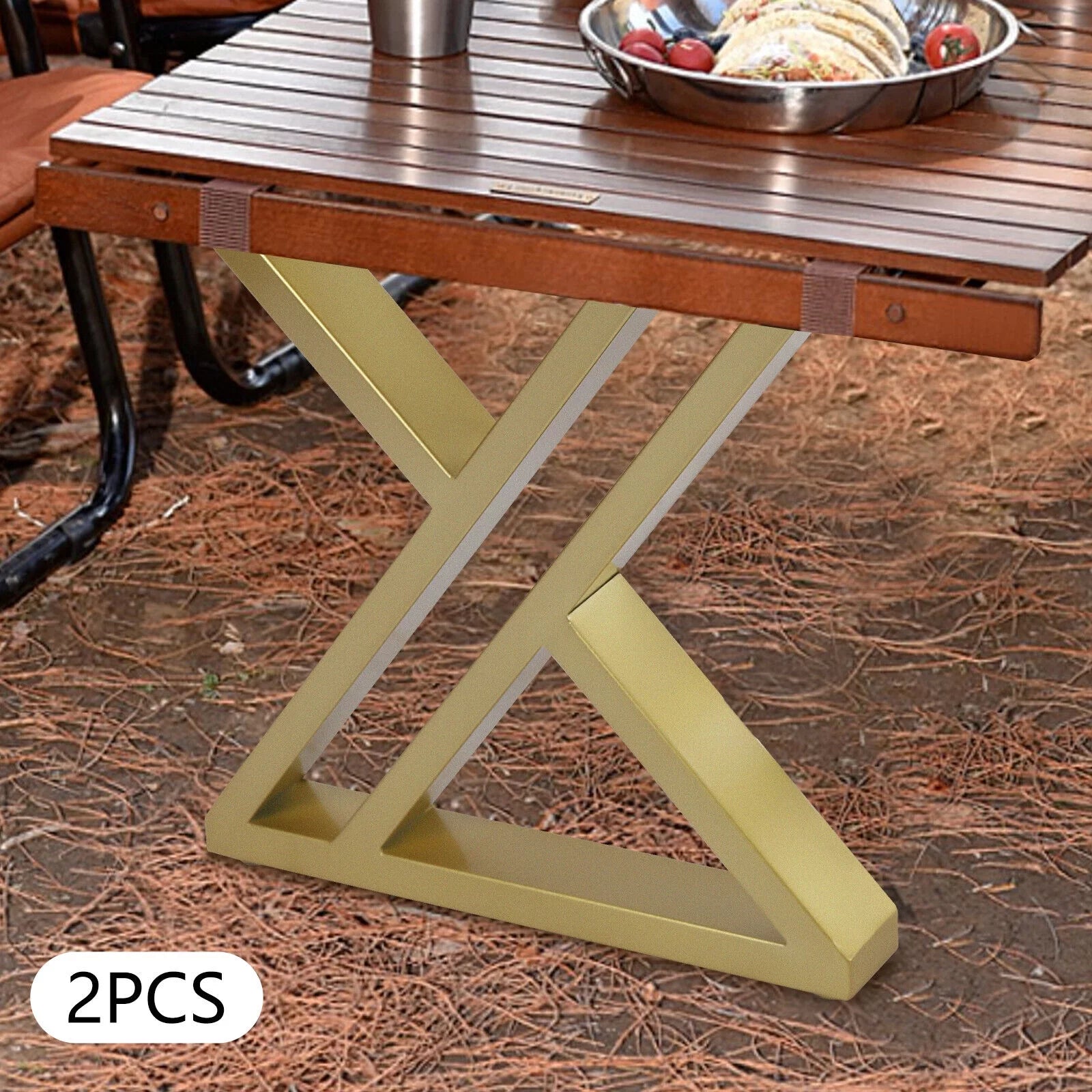16" Metal Table Legs for Dining Coffee Desk, Gold C292