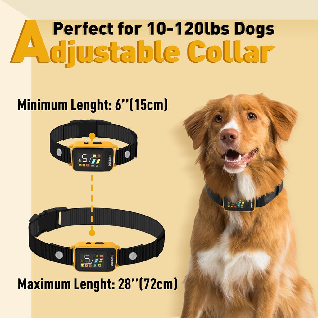 AI Dog Bark Collar for Small Dogs, No Shock, IPX7 Waterproof Rechargeable F7398