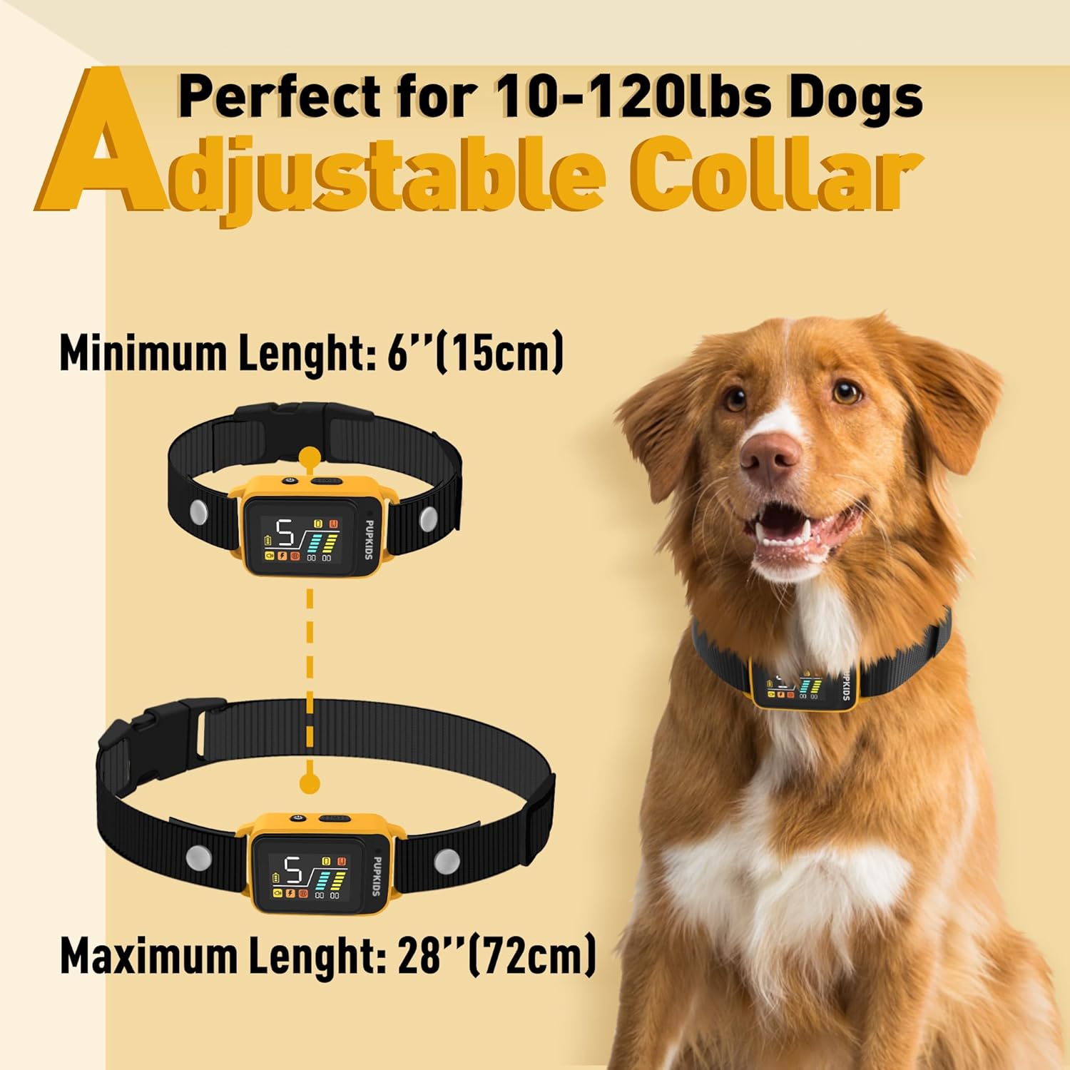 AI Dog Bark Collar for Small Dogs, No Shock, IPX7 Waterproof Rechargeable F7398