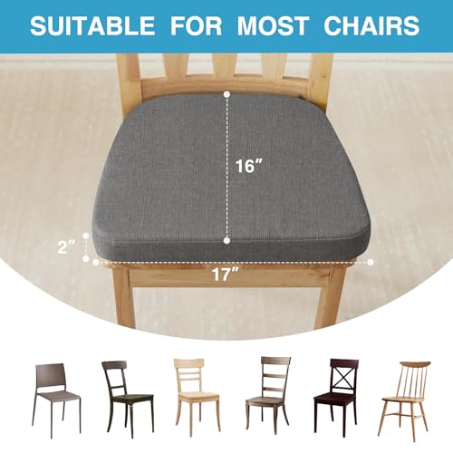 Chair Cushions for Dining Chairs Set of 4, Non Slip with Ties, Black H39445