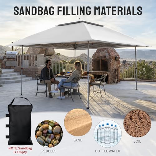 CROWN SHADES 13x13 Pop Up Gazebo with Wheeled STO-N-Go Cover Bag (Grey) N449398