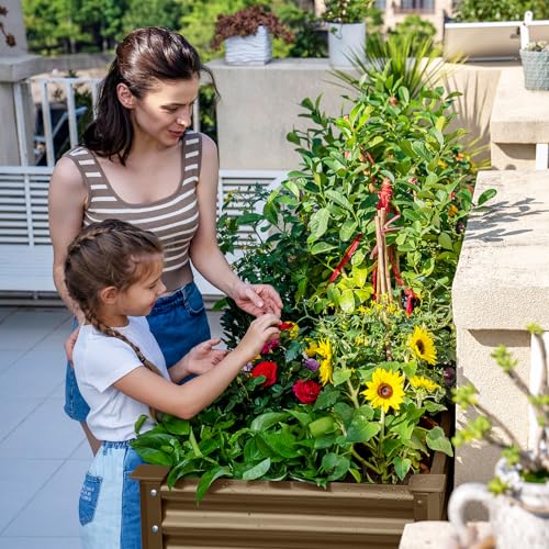 Land Guard Galvanized Raised Garden Bed with Legs, 48×24×32in Metal Elevated Planter Box Z11926