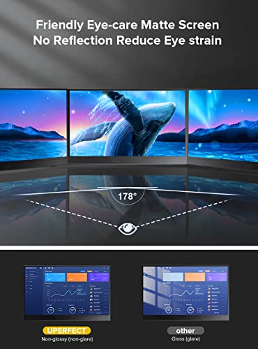 UPERFECT 2K 120Hz 16" Portable Gaming Monitor with VESA & Cover V90725
