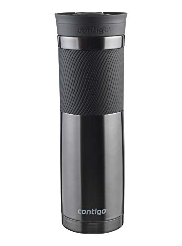 Contigo Byron Snapseal Travel Mug, Stainless Steel, 590ml, Black I34141