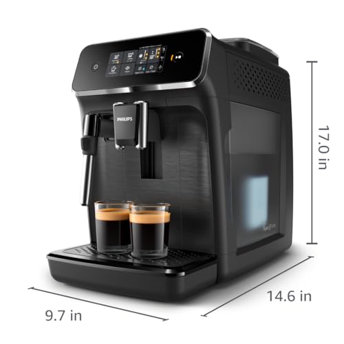 Philips 2200 Series Fully Automatic Espresso Machine with Milk Frother, Black I7236