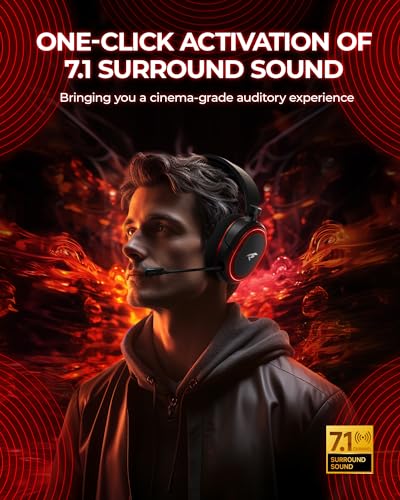 Wireless Gaming Headset 7.1 Surround Sound Bluetooth for PC PS5 PS4 Mac Switch G754169