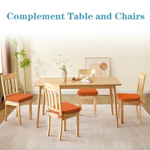 Chair Cushions for Dining Chairs Set of 4, Non Slip with Ties, Black H39445