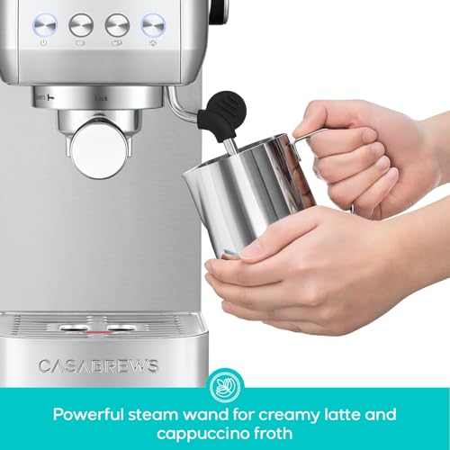 CASABREWS 3700 Essential Espresso Machine 20 Bar, Stainless Steel, Silver D8468