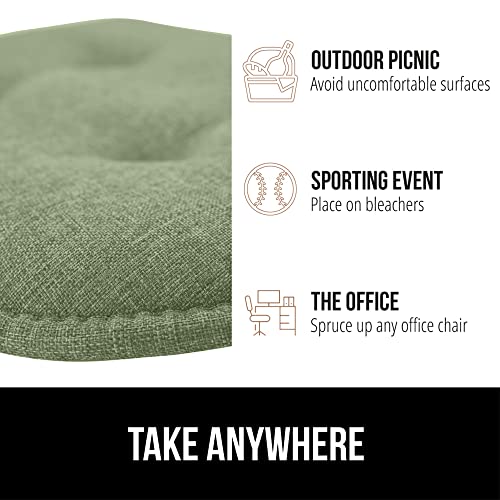 GORILLA GRIP Slip Resistant Chair Cushions, Memory Foam, Set of 2, Beige W525