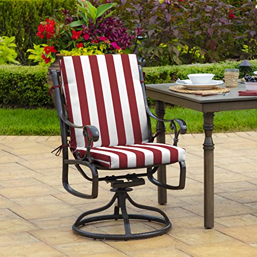 Arden Outdoor Dining Chair Cushion, 20 x 20, Rain-Proof, Peacock Blue Green Texture J4105