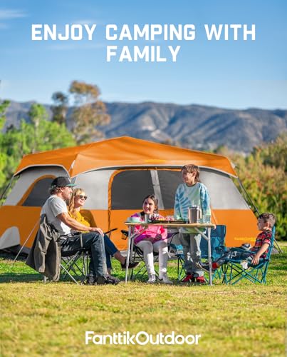 Fanttik Outdoor Camping Tent 4/6/8/10 Person Instant Cabin with Rainfly & Carry Bag G367