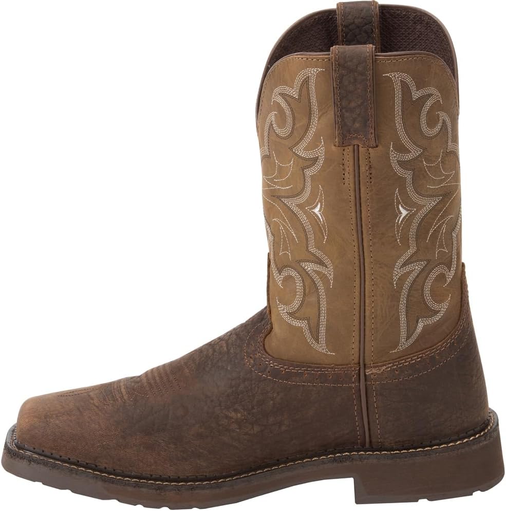 Justin Men's Amarillo Cactus Western Work Boot Steel Toe Brown S5890