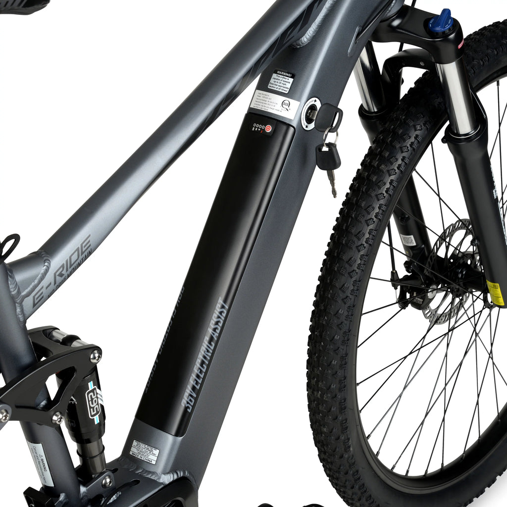Hyper Bicycles E-Ride 29" 36V Electric Mountain Bike for Adults, Grey N5618