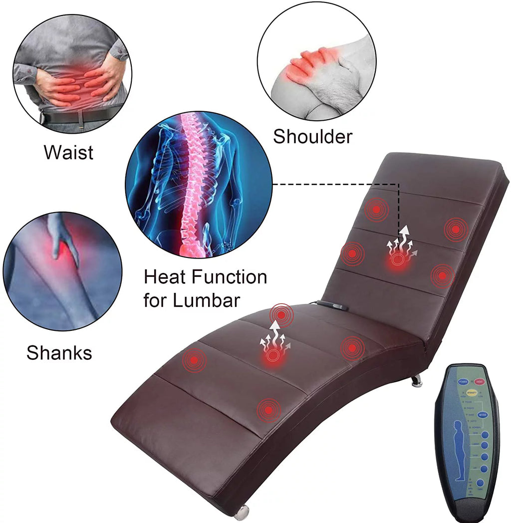 Massage Recliner Chair with Heating - PU Leather Ergonomic, Brown G772053