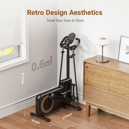 MERACH Elliptical Machine for Home, Compact Magnetic Trainer with App F637003