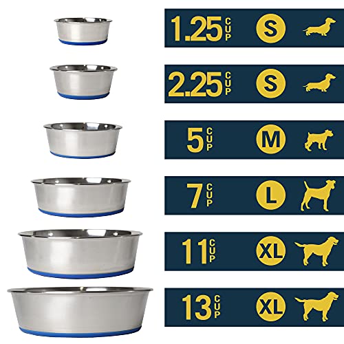 OurPets DuraPet Stainless Steel Dog Bowl, 8 Cup O31142