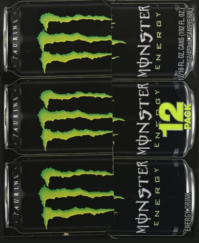 Monster Energy Drink Green Original 16 Fl Oz (Pack of 24) T366810