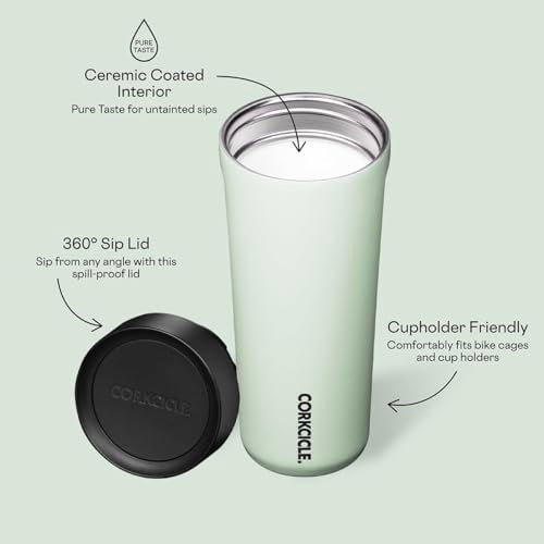 Corkcicle Commuter Cup Travel Mug Insulated Coffee Mug with Lid 17 oz Dragonfly J36810