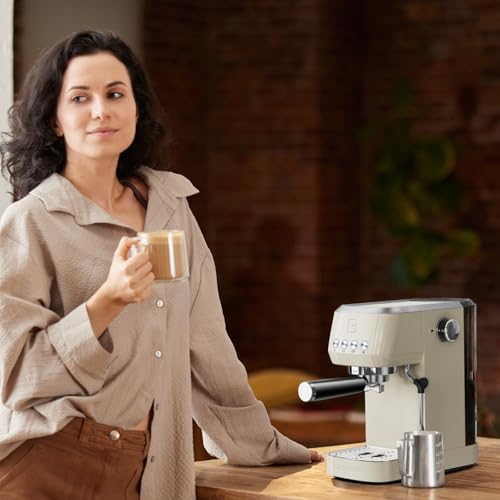 CASABREWS 3700 Essential Espresso Machine 20 Bar, Stainless Steel, Silver D8468