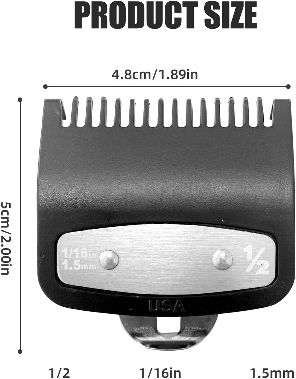1/2 Premium Clipper Guard Clip Guide Metal Replacement for Wahl #3354-100 1.5mm W775775