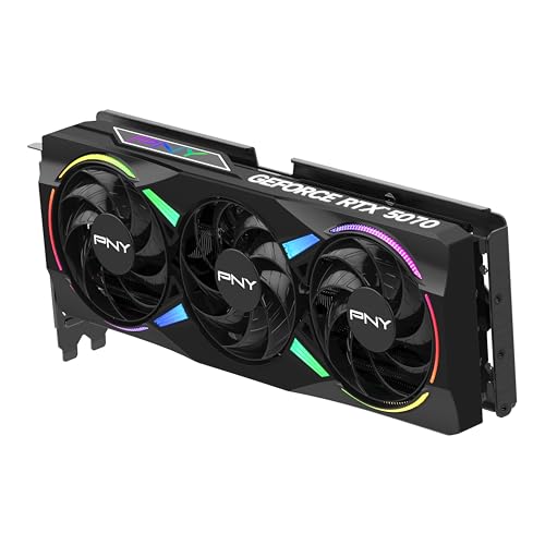 PNY NVIDIA GeForce RTX 5070 12GB ARGB Overclocked Triple Fan Graphics Card Q98989