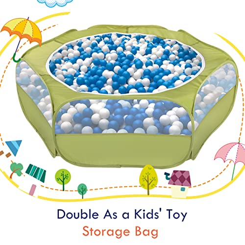 Pawaboo Small Animals Playpen, Waterproof Pet Cage Tent with Zippered Cover, Portable Outdoor Yard Fence, Green C9530