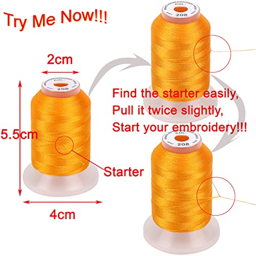 63 Spools Polyester Embroidery Thread Kit 500M P86354