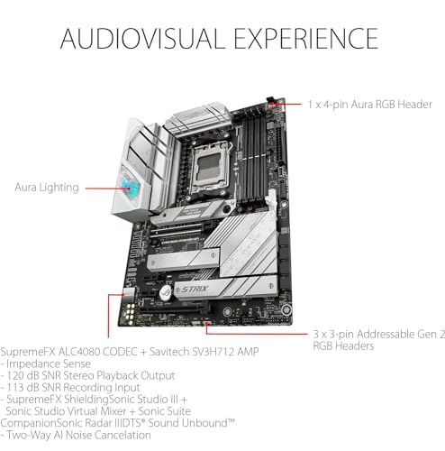 AMD Ryzen 7 7800X3D Desktop Processor with ASUS ROG Strix B650E-F Gaming WiFi Motherboard M47349