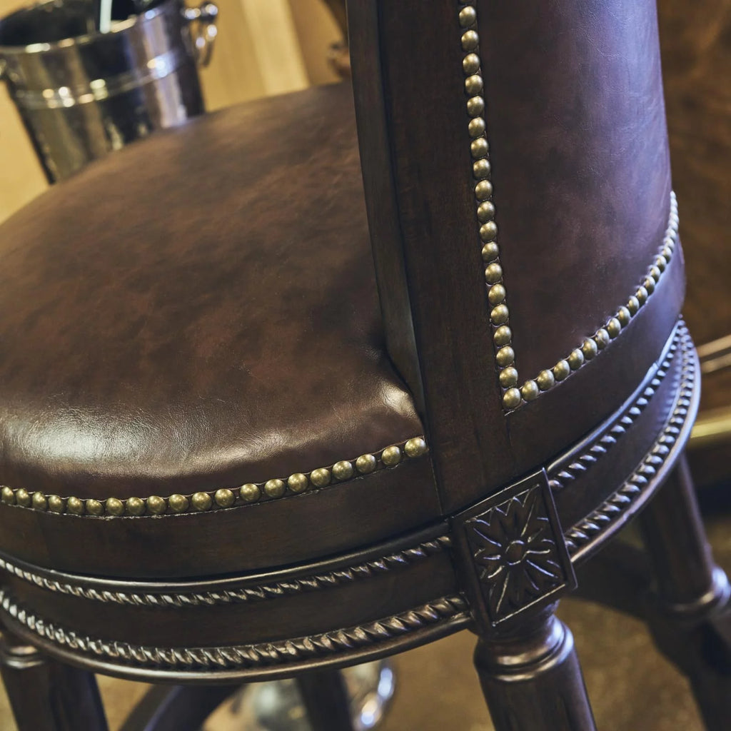 Chapman 26" Wood Counter Height Swivel Barstool in Walnut T6886