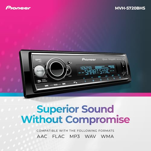 Pioneer MVH-S322BT Bluetooth Car Stereo with USB/AUX Inputs O800203