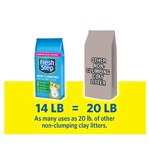 Fresh Step Non-Clumping Cat Litter with Febreze Freshness, Scented, 14 lbs A342803