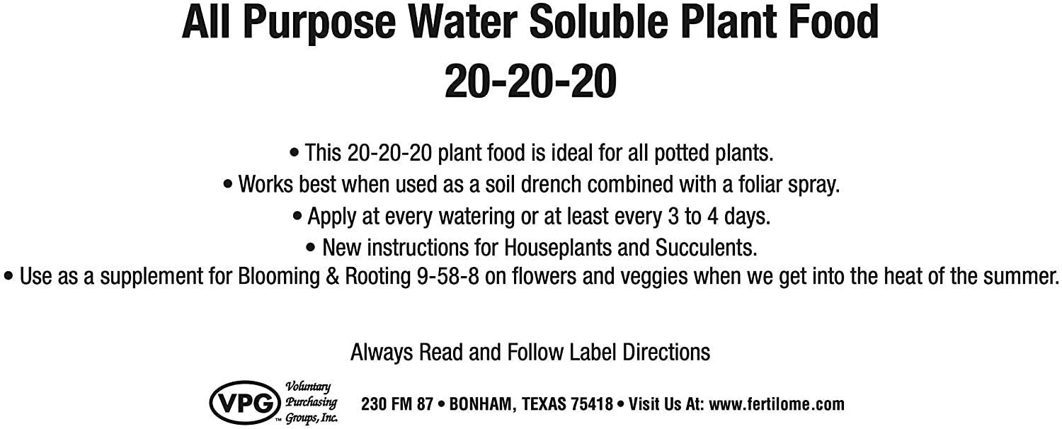Fertilome 20-20-20 Water Soluble Plant Food, 3 lbs. U254654