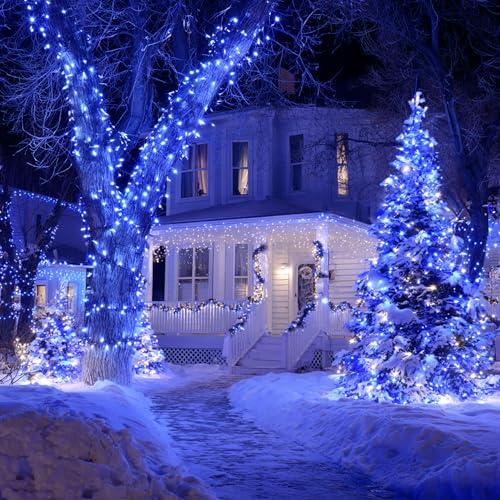 TW SHINE Halloween Lights 328FT Outdoor String Lights with Remote, Purple & Orange F53527