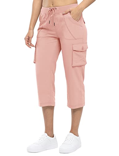 TBMPOY Women's Cargo Capris Quick Dry Hiking Pants S1977