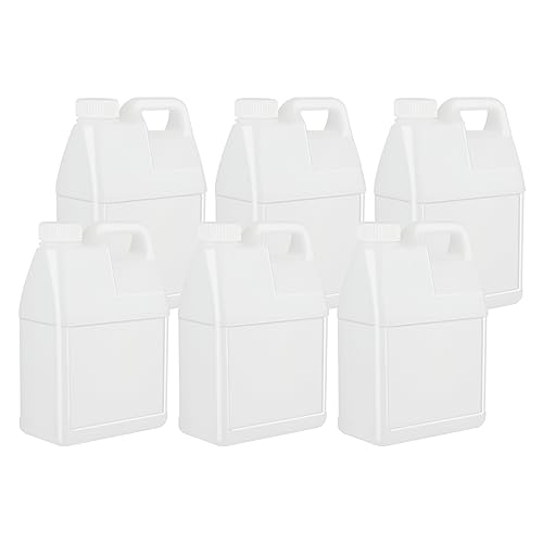 1 Pack 2.5 Gallon Clear Plastic Jugs with Lids, Water Jug Storage Containers with Ergonomic Handle, HDPE Containers for Water, Sauces, Beverage, Soaps, Liquids, Cleaning Solutions