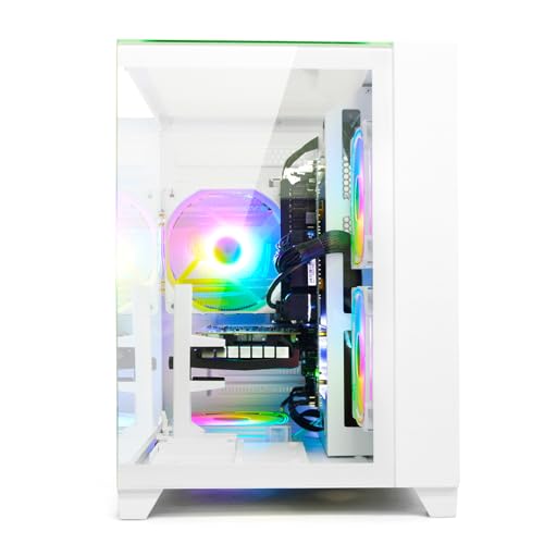 LXZ Gaming PC Desktop Ryzen 5 5500 RTX 3050 16GB 1TB SSD White Q680