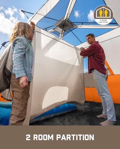 Fanttik Outdoor Camping Tent 4/6/8/10 Person Instant Cabin with Rainfly & Carry Bag G367