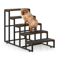 Dog Stairs Grey Dog Steps for High Beds 5 Tier Pet Stairs for Small Medium Large Dogs and Cats, Pet Step with Non-Slip Stair Tread for Puppy, The Old, and Injured Dogs