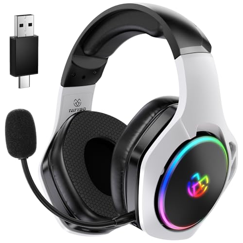 Wireless Gaming Headset for PS5 PS4 PC Switch, 2.4GHz USB & Type-C, 7.1 Surround Sound Q2564