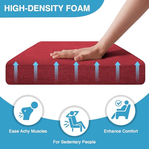 Chair Cushions for Dining Chairs Set of 4, Non Slip with Ties, Black H39445