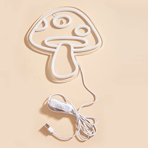 LED Neon Mushroom Sign USB Powered Night Light for Kids Room Decor F370