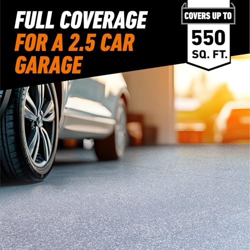 Gorilla Epoxy Garage Floor Coating Kit, 1-Car, High Gloss Gray, 275 sq ft T928