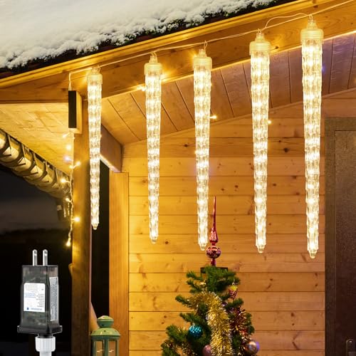 Brightown Christmas Meteor Shower Lights Outdoor 30ft 720 LED Waterproof Blue T277924