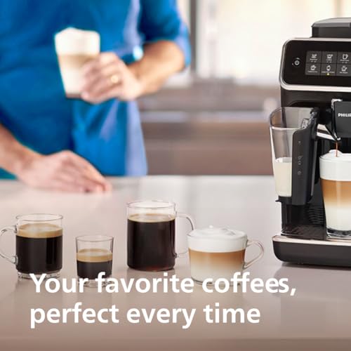 Philips 3200 Series Fully Automatic Espresso Machine with LatteGo, Black (EP3241/54) U11280